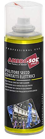 Ambro-Sol M202 Pulitore Secco Spray per Contatti Elettrici, 200 ml