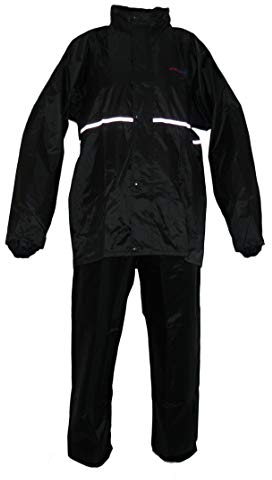protectWEAR Motorradregenkombi, Regenanzug, 2-teilig, glanz-schwarz RK-RS11-XXXL