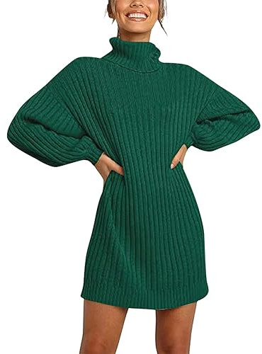 Tröjklänning damer elegant långärmad tunika tröjklänning casual ränder grovstickad tröja höst vinter polotröja stickad klänning sexig miniklänning mode lös tröjklänning klänning klänning