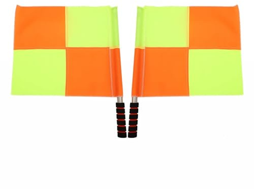 2PCS Linesman Flags Referee Flag Premier Football Training Border Flag Set Referee Flag for Sports Games Football