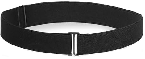 Lookka Women Invisible Belts,Adjustable Elastic Belt Invisible Women Stretch Belt,No Show Waist Belt with Flat Buckle,for Jeans Trousers Dresses.(black