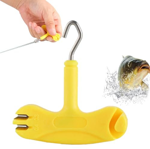 Extractor de anzuelos de nudo para pesca de carpas, herramienta para aparejos de cebo de peces, Herramienta de asistencia para pesca, probador de nudos, Extractor de nudos de pesca multifuncional para