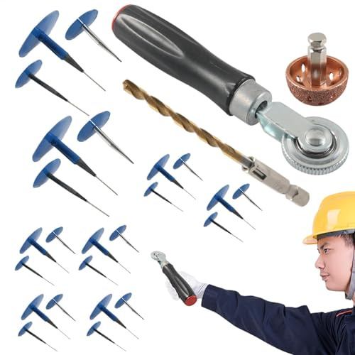 Pilz Nagel Starter Kit | Reifen-Kerzenflicken Reparatur Set - Auto Korrektur Werkzeug für Autos, LKW, Motorrad, Buu