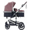 Daliya® NEOMOVE 2in1 Kombi-Kinderwagen | Buggy | klappbare Babywanne und Sportsitz | Große Räder | Rückenlehne stufenlos | Leichter Alu-Rahmen | Großer Einkaufskorb (Silber-Violett)