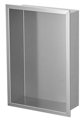 Cubeta de ducha de acero inoxidable montado en la pared, solución de almacenamiento, no requiere instalación de azulejos, fácil acceso para artículos esenciales de baño, diseño duradero y elegante