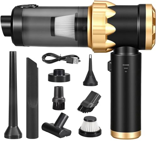 Sterillex Aspirapolvere Auto Senza Fili Vacuum Cleaner, Aspirabriciole Portatile, Mini Aspirapolvere 4 in 1 26000PA, Aspira Briciole Potente Ideale per la Pulizia dell'auto e Della Casa