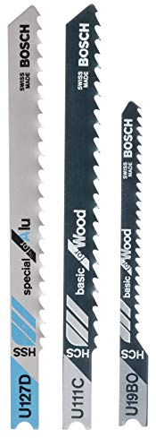 Bosch 2 609 256 774 - Juego de hojas de sierra de calar de 3 piezas vástago en U (pack de 3)