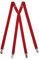 Olata Klassische X-förmige Hosenträger mit Clips – 2 cm breit. Rot