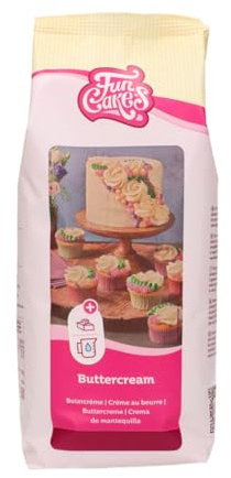 FunCakes Mix für Buttercreme: Einfach zu verwenden, cremig, perfekt zum Dekorieren, Abdecken und Füllen von Kuchen, Belag auf Cupcakes, Halal., 1 kg