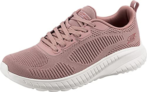 Skechers Bobs Squad Chaos Face Off, Zapatillas de Deporte Mujer, Blush Engineered Knit, 37 EU