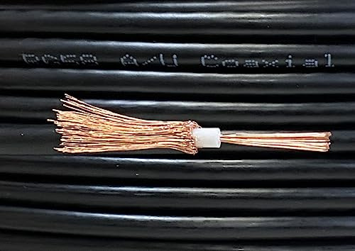 iStrand Câble coaxial audio coaxial RG58 A/U 50 Ohm en cuivre de qualité supérieure - Noir - 10 m