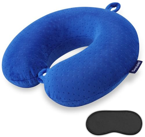 Gosider Cuscino da viaggio in memory foam a forma di U, comodo cuscino da viaggio per collo, supporto per testa e collo, cuscino per aereo, per viaggi, auto, casa, ufficio, viaggio