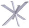 Bett11 SAM B-Ware Spider-Tischgestell, 100 cm, Roheisen Silber lackiert, Metallgestell für Holztische, Gestell mit vielseitiger Verwendbarkeit