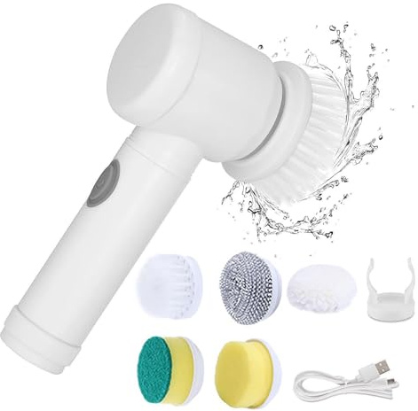 Cepillo De Limpieza Eléctrica – Purificador Eléctrico, Baño, Purificador Eléctrico Silencioso, Cepillo De Limpieza Impermeable Ipx6 – Cepillo De Recurrir De Mano Para Encimeras, Ba