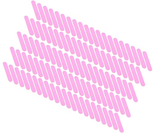 Lima de Uñas de 100 Piezas, Suave y Cómoda Lima de Manicura de Doble Cara, Quita Convenientemente el Gel para Uñas Acrílicas, Naturales, Falsas, en Casa o en Salón, Alta (Rosado)