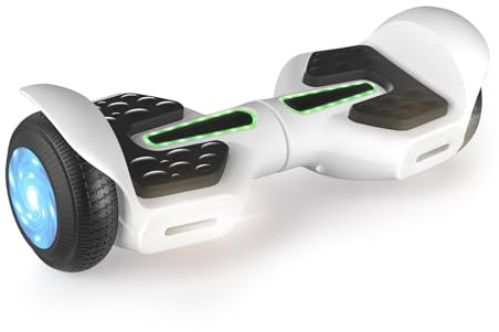 SIMATE 6.5 Scooter, Bluetooth Music Speaker and LED Light, Top 8.5mph & 8.5 Miles Range Power by Dual 250W Motor, Gifts for Kids Adults Boys, for All Ages