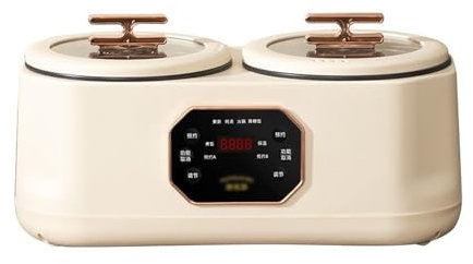 Cuiseur De Riz à Double Orthographe De 3,4 L,Multicher à Double Mijoteur électrique Multifinctional à Double Mijoteuse,Préservation De Chaleur De 8 Heures,Doublure Antiadhésive,Pour Le Camping, L'