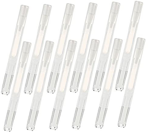 Vaguelly 12pezzi Pennine Per Olio Per Unghie Vuote Trasparenti Applicatori Portatili Pennello Contenitori Per Cosmetici Per Trucco e Manicure