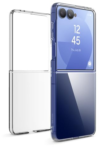 elago Funda Transparente Compatible con Samsung Galaxy Z Flip 7 — Recortes Precisos para la Cámara, Diseño Elegante y Ligero, Cubierta Protectora, PC, Parachoque Resistente a Golpes