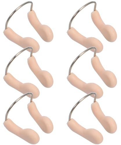 PRETYZOOM 6 pièces Pince-Nez Natation Clip Nez Étanche Réutilisable avec Armature Fil Confortable Anti-Eau pour Piscine et Plongée