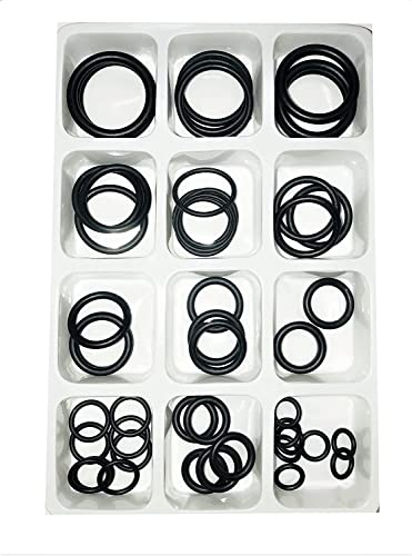 50pcs O-Rings Gasket kit Rubber Washers Seals Electrical Gasket Ring for Plumbing Washer Seal & Auto Quick Repair 12 Sizes Rubber O Ring Assortment Set