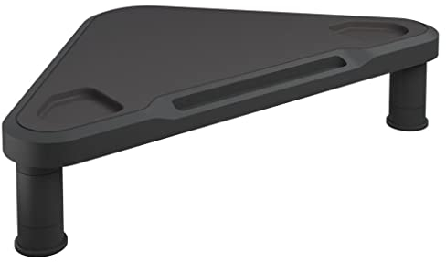 vidaXL Soporte de Esquina para Monitor Pantalla Almacenamiento Elevador Ordenador Oficina Trabajo Portátil Sobremesa Base Oficina Negro