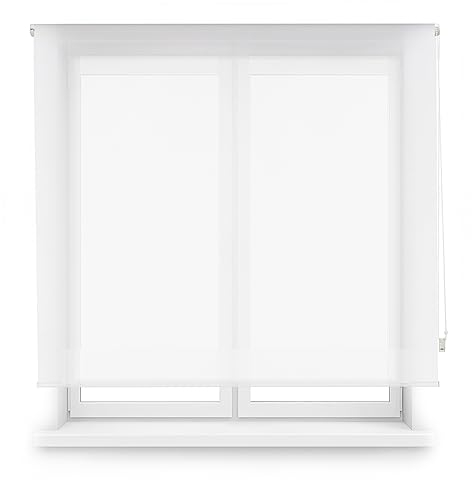 Blindecor Premium Verdunkelungsrollo nach Maß | Farbe Weiß | Rollo 130 x 170 cm (Breite x Höhe) Stoffgröße 127 x 165 cm | Rollo zum Aufrollen, mit 38 mm Rohr, robuster und eleganter
