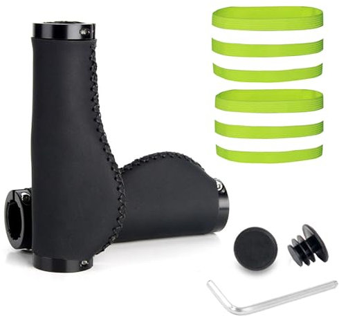 YITONGFU Fahrradgriffe,PU-Leder fahrradlenker,fahrradgriffe ergonomisch,MTB Griffe,Fahrrad Handgriffe für 22.2 mm lenkergriffe