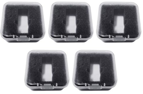 NOLOWY 5/10 x Phono-Shell-Etui, Headshell-Kassettenhalter, transparent, Plattenspieler, Stylushalter, Phonograph-Aufbewahrung