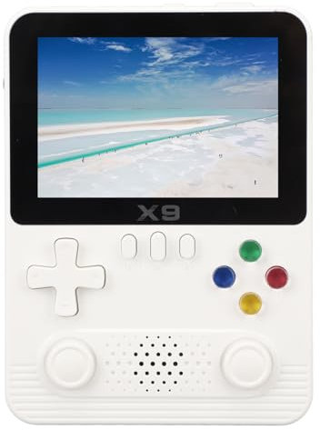 Yunseity Videoconsola Portátil, Videoconsolas Portátiles Recargables para Viajar (White)