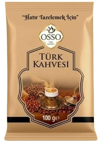 Osso Café turc – 1 x 100 g, finement moulu, plaisir de café traditionnel, aromatique et intense, convient pour la préparation de moka et d'expresso