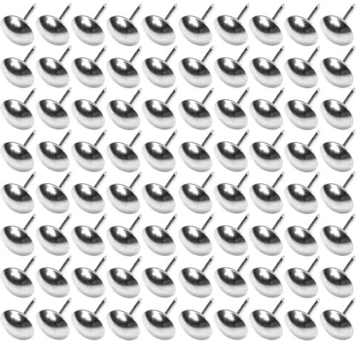 cyclingcolors 100x clavos tachuelas para tapicería 11mm plata cromo decoración sofá sillón cama silla renovación, acabado níquel