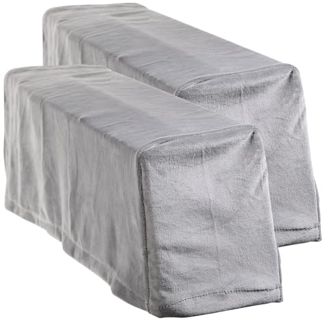 MAGICLULU Copribraccioli Per Divano Protettivo Grigio, Copertura Elastica Per Bracciolo Resistente Protezione Per Mobili, Set 2 Pezzi Adatto Per Casa e Ufficio