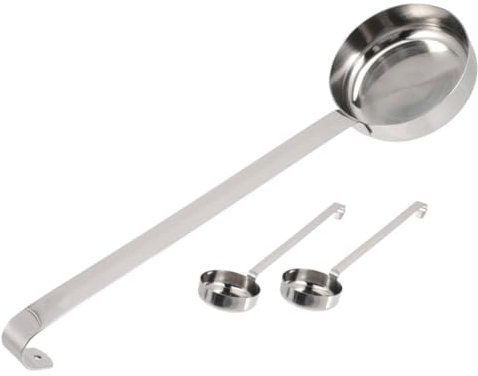 KICHOUSE 3Pezzi Cucchiaio Acciaio Inossidabile per Salsa Pizza da Ergonomico Facile per Cucina e Ristoranti