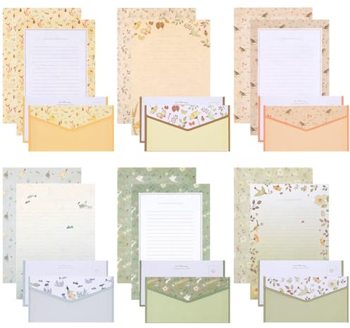 Candcamp 54 PCS Letter Writing Set with 36 Writing Paper and 18 Envelopes