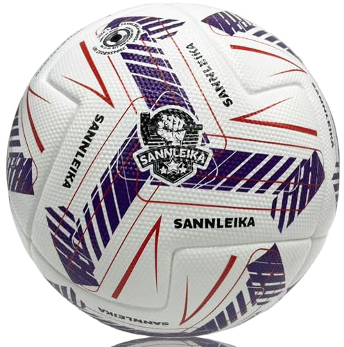 SANNLEIKA Pioneer Series-PU Leather Soccer Ball-PRO Level Quality Professional Ball Size 5 Good Rebound Great Air Tightness Official Match Ball Quality PRO Certified-Purple
