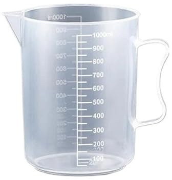 Vaso medidor con tapa, báscula, específico for tiendas de té con leche. Cubo medidor de gran capacidad, báscula, vaso transparente. Utensilios de cocina for repostería.(A5)