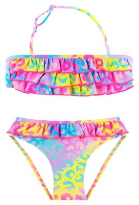 Traje de Baño para Niñas Conjunto de Bikini de Dos Piezas Sets Tankini Traje de Baño para Niñas 2-14 Años (6-8 Years, LA715-Blue)