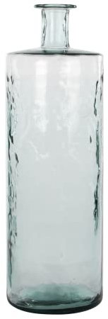 Mica Decorations Guan Glasflasche - H75 x Ø25 cm - Recyceltes Glas - Transparent