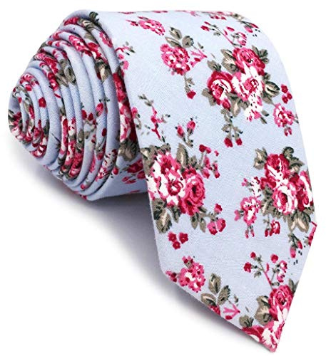 S&W SHLAX&WING Cotton Cravate Pour des Hommes Maigre Printed Floral