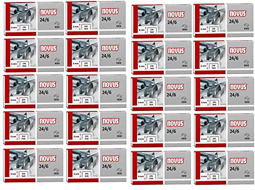 novus Heftklammern 24/6 DIN (20x 1000)