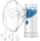 Inhalationsgerät Tragbar Vernebler Set, Geräuscharmes Inhalator Vernebler mit Mundstück und Maske, Wirksam bei Atemwegserkrankungen, USB Wiederaufladbar, Inhaliergerät für Kinder und Erwachsene