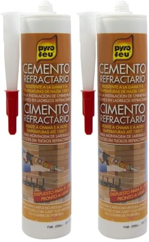 Pyro Feu 24916-12 Cemento Refractario Cartucho (Paquete de 2)