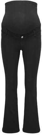 ONLY MATERNITY Olmrain Life Reg Push Up Flared Noos, Black Denim, XXL / 32L