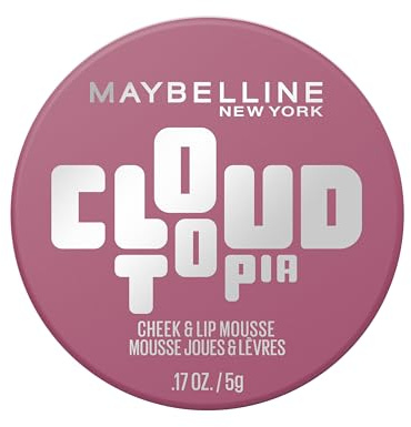 Maybelline New York Blush and Lip, Cloudtopia Blush Cheek & Lip Mousse, For Up to 14 Hour Cheek Colour, Resists Sweat, Transfer and Creasing, Shade 1 Twighlight Berry