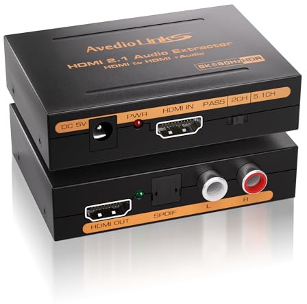 Estrattore audio HDMI 8K, AVEDIO sinistro Hdmi audio, convertitore HDMI per Fire Stick