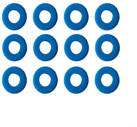 Control de golpes de raqueta 12pcs Amortiguadores de vibración de silicona para un rendimiento óptimo del tenis (azul)