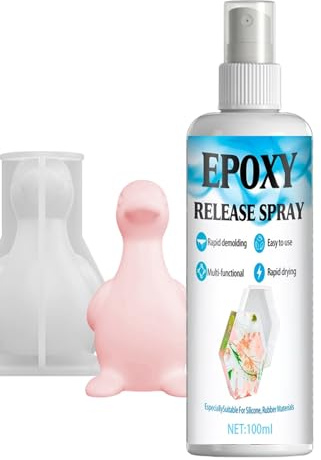 Släppspray För Silikonformar 100 milliliter snabbtorkande, icke-klibbig | Epoxi Avformningsmedel För Slät Formlossning för användning i hemmastudio vid vaxarbeten, gipsarbeten, ljushantverk,