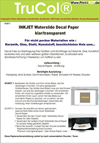 Inkjet laser kopy bläckstråle vattenskeppsfolie dekal folie keramisk folie transfer papper tatuering ofolie klar/transparent + vit + metalliskt guld + metalliskt silver Klar/transparent