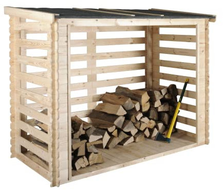 Burger Abri bûches avec Plancher Côme - 180 x 127 cm - Cerland